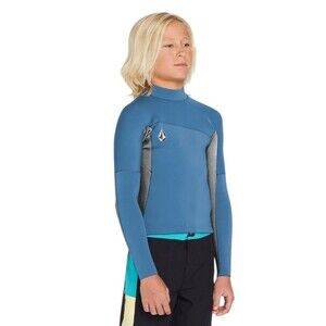 Volcom Big Boy’s Wetsuit Jacket Long Sleeve Blue Size 14 NWT Surf Swim